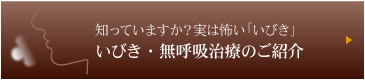 いびき・無呼吸治療のご紹介